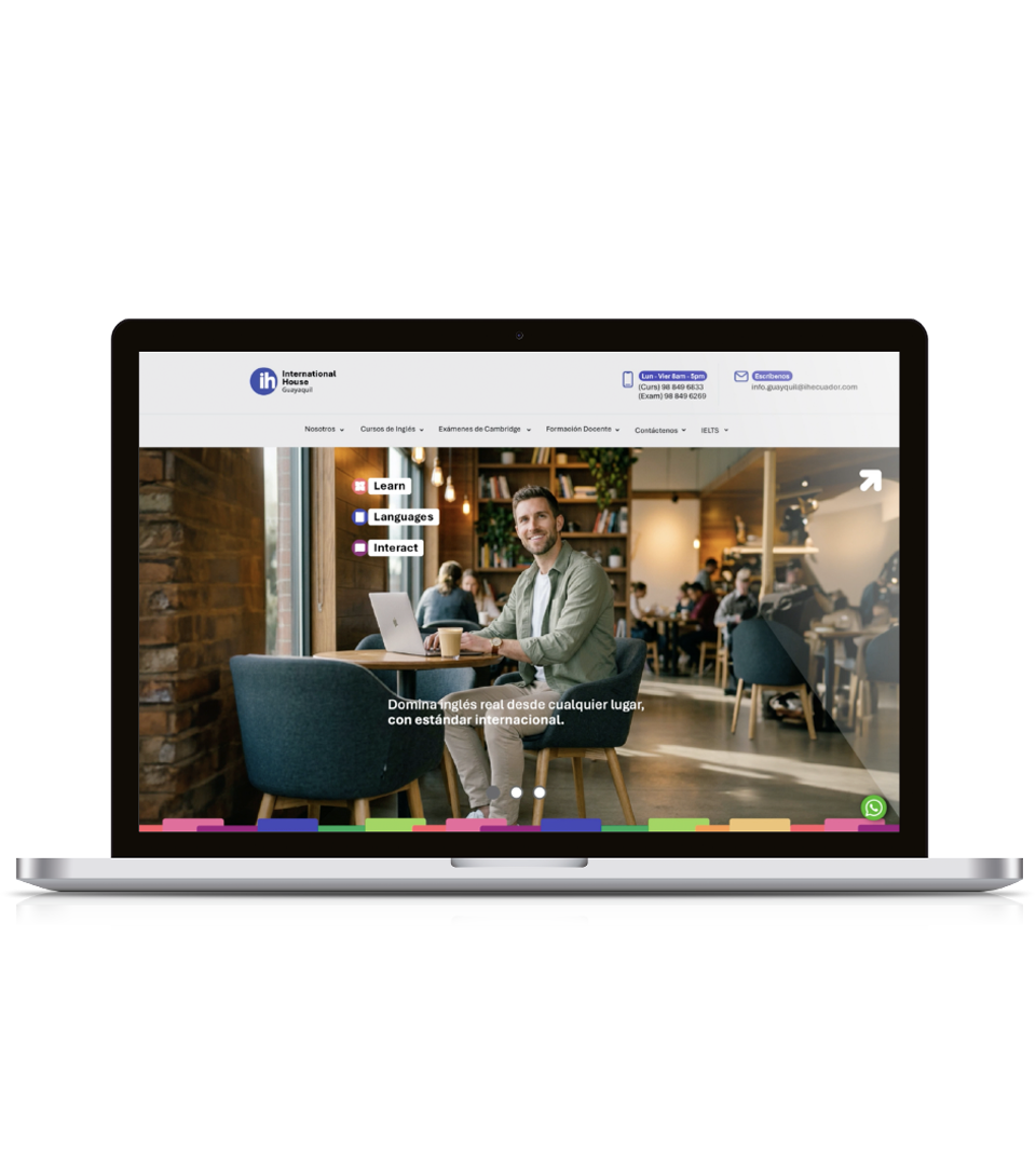 Desarrollo Web - laptop y sitio