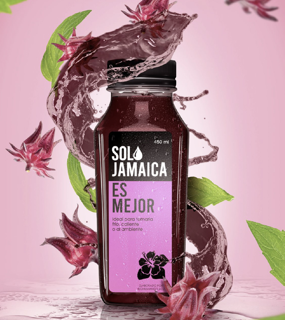 Dirección Creativa - botella Sol de Jamaica